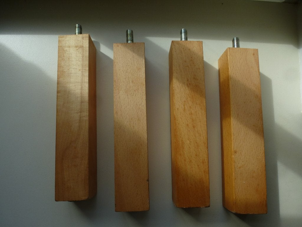 4 houten poten (ikea) 20,5 op 4 cm, Ophalen of Verzenden, Zo goed als nieuw
