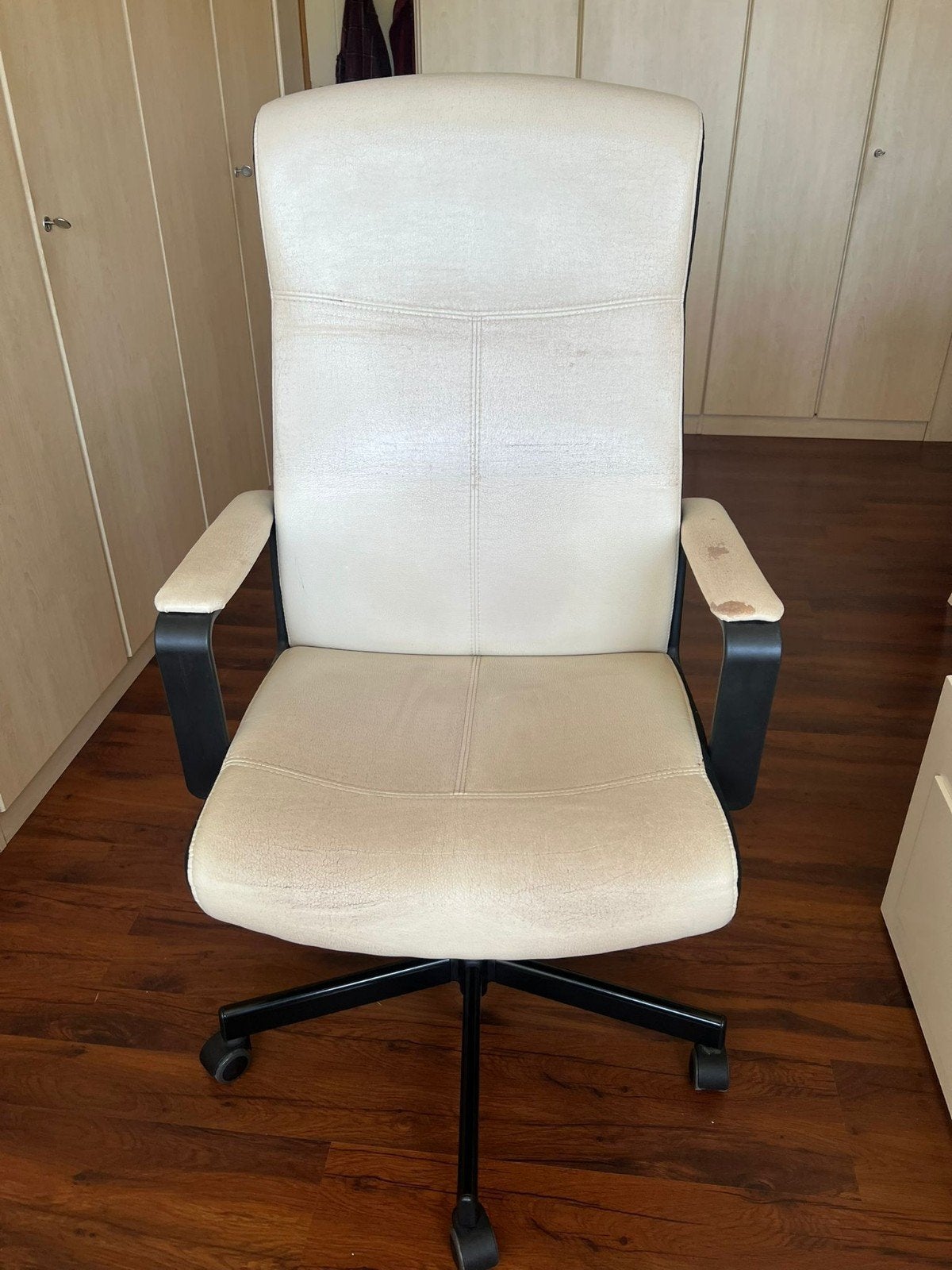Chaise de bureau réglable en hauteur, Maison & Meubles, Enlèvement, Utilisé, Beige, Chaise de bureau