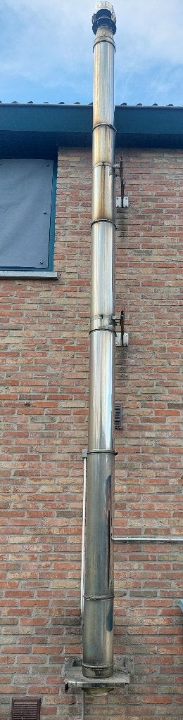 inox dubbelwandige kachelpijp schouw, Doe-het-zelf en Bouw, Ophalen, Gebruikt, Inox, Overige typen