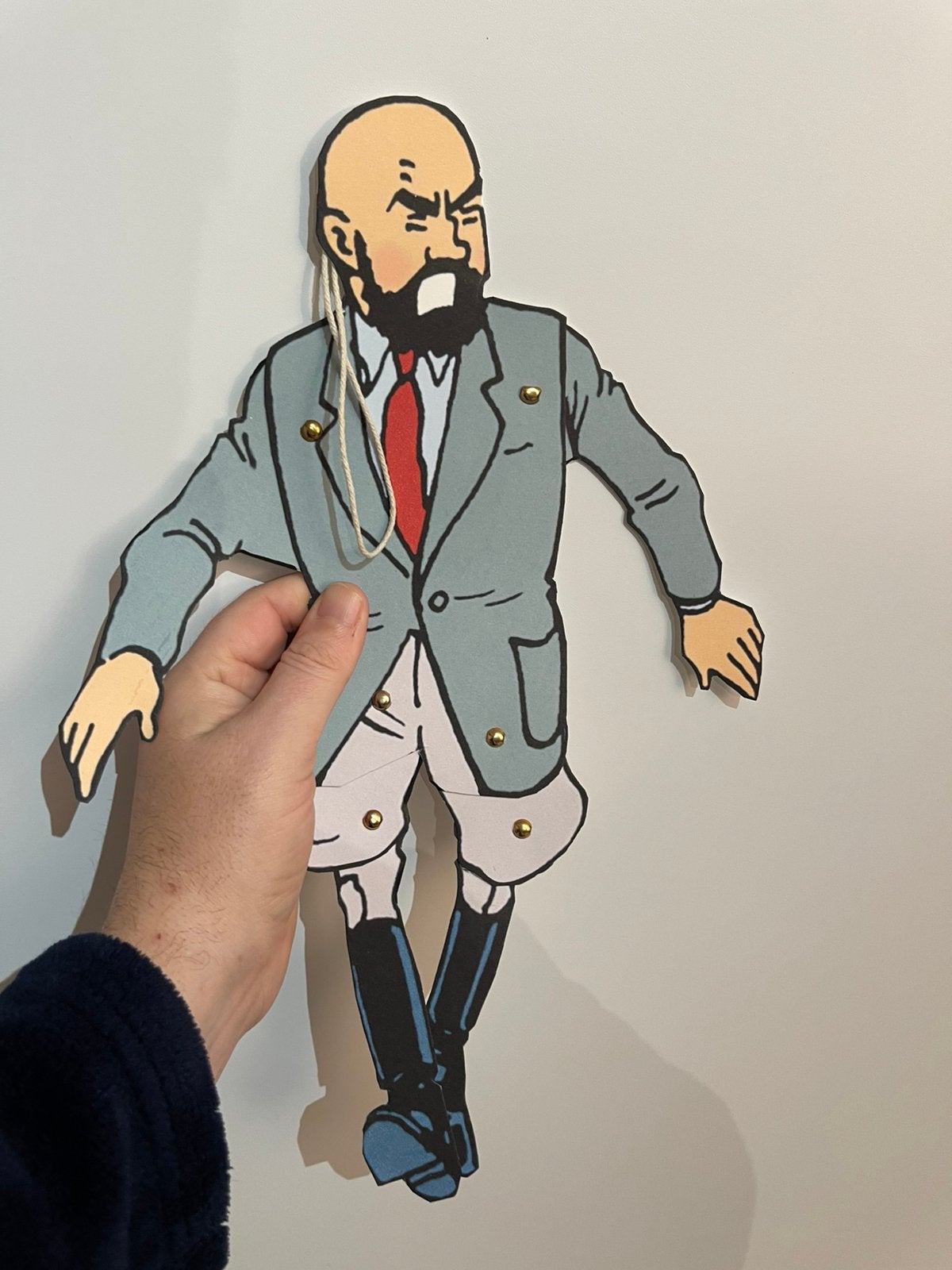 Tintin Kuifje Tim RARE pantin articulé Docteur J. W. Müller, Envoi, Tintin, Comme neuf, Vêtements