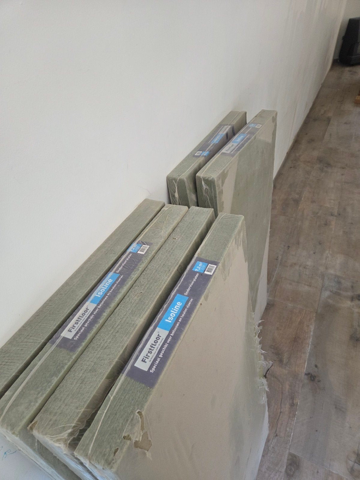 Isoline - firstfloor parket/laminaat (43m2) - 6 pakken, Ophalen, Overige materialen, 4 tot 8 cm, Zo goed als nieuw