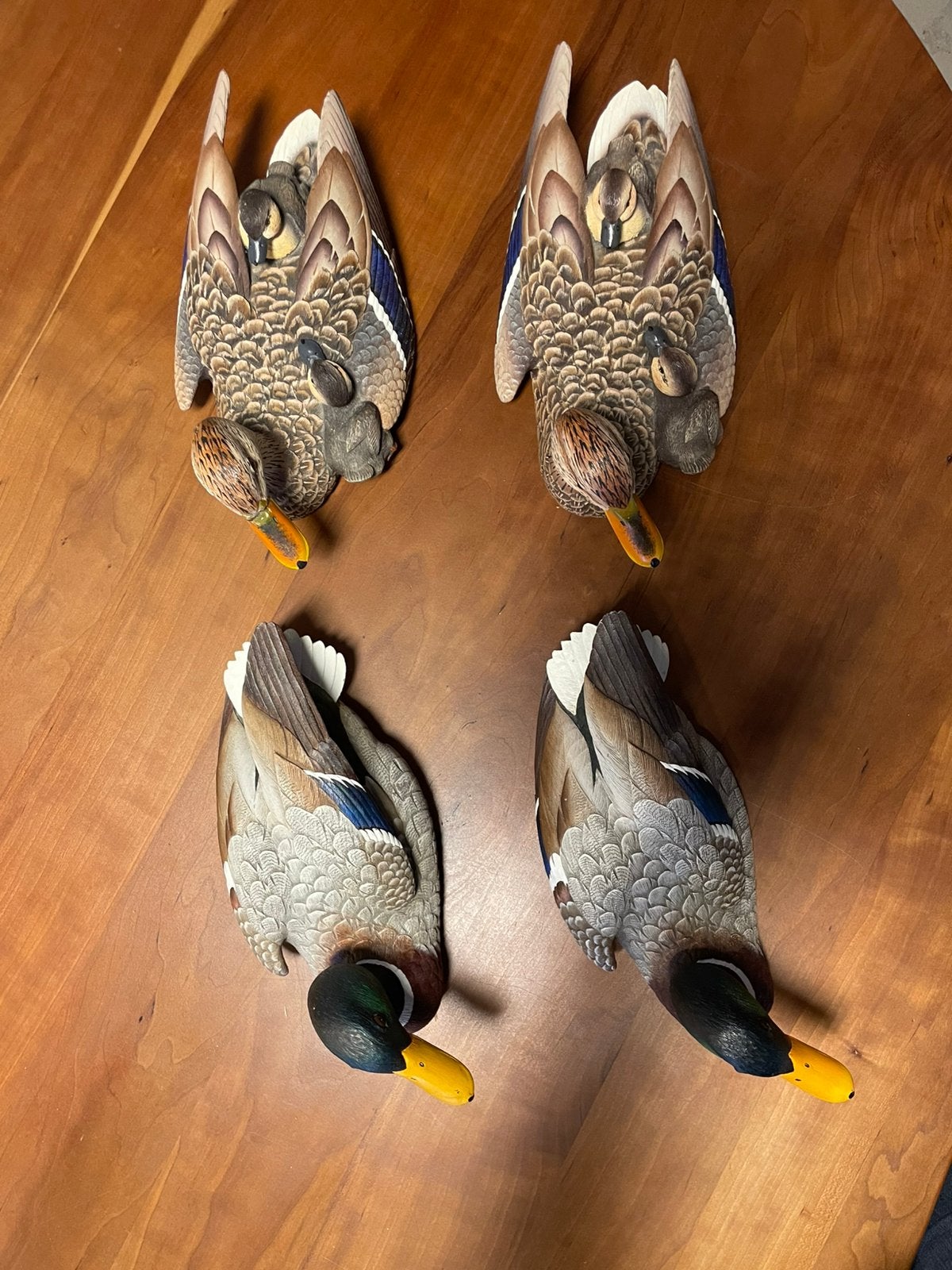 Set van 4 vintage geschilderde eenden JB Garton Mallards, Enlèvement