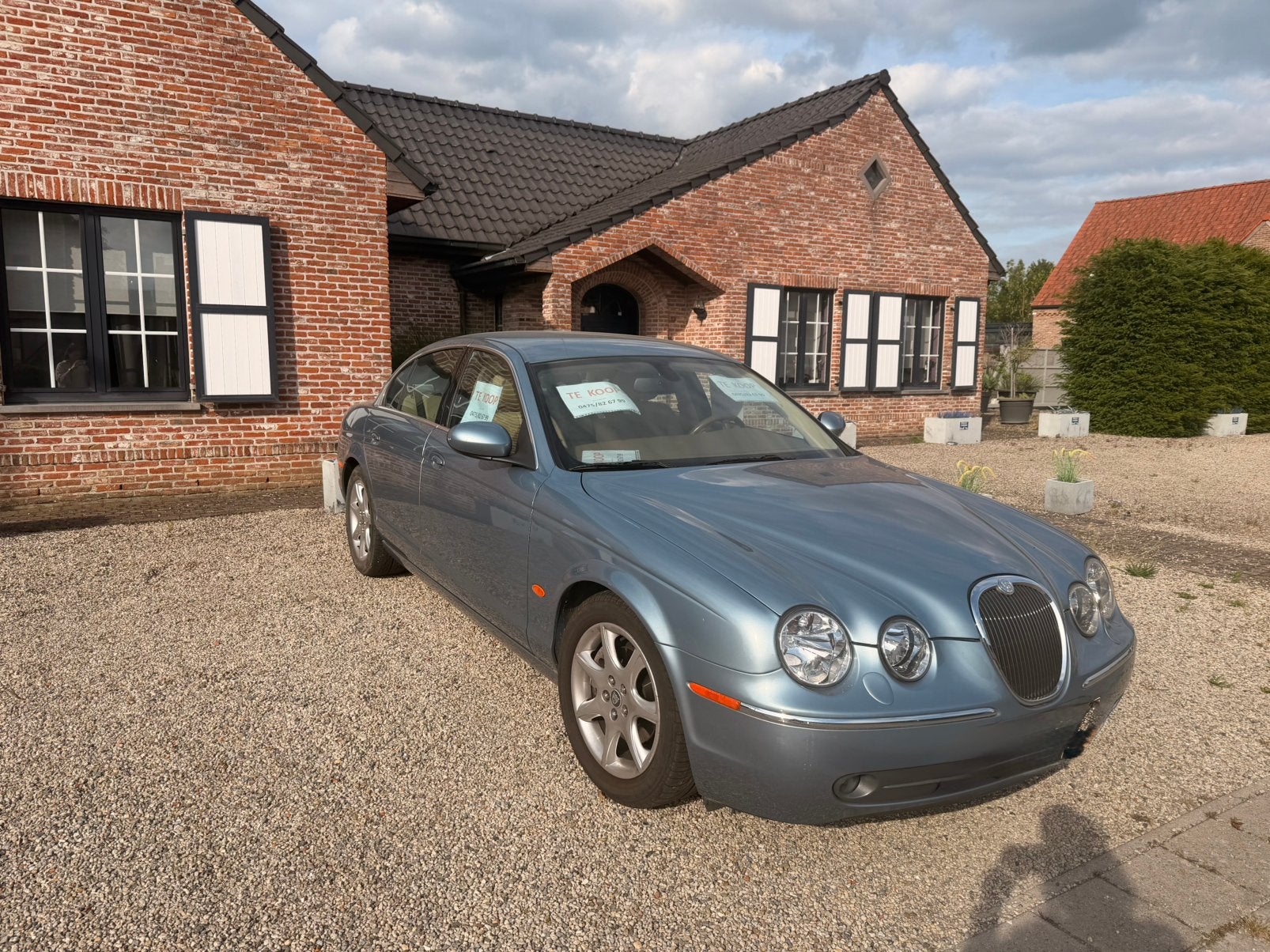 JAGUAR S-TYPE 2004, Auto's, Jaguar, 2497 cc, Blauw, Leder, Bruin