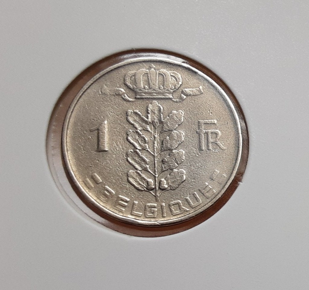 België – 1 frank – 1955 fr. (Ref 078)., Ophalen of Verzenden, Metaal, Losse munt