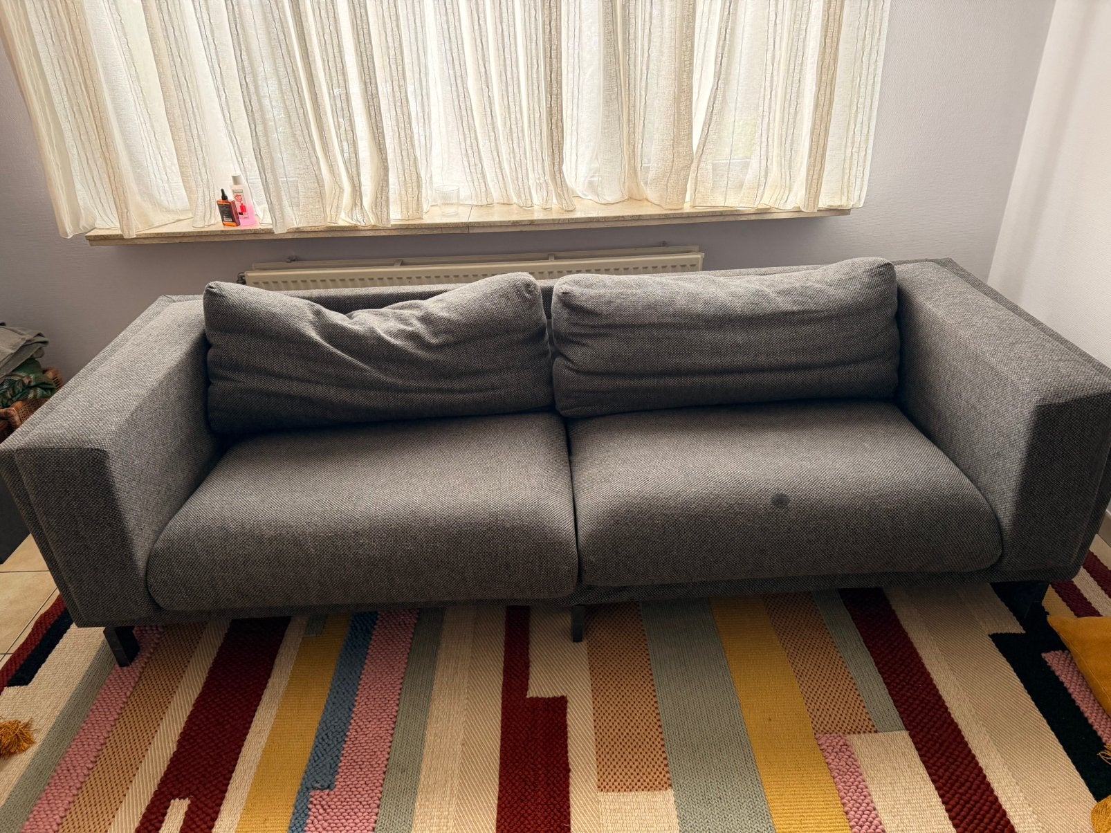 3 zit zetel 250cm breed 110cm diep, Ophalen, Gebruikt, 100 tot 125 cm, Driepersoons
