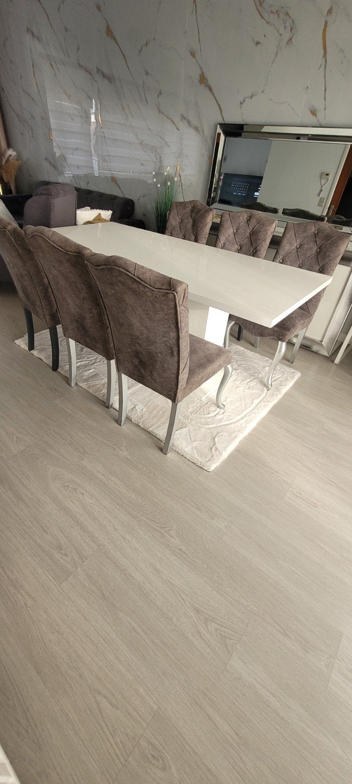 salontafel  6 stoelen 1 dressoir, Huis en Inrichting, Ophalen