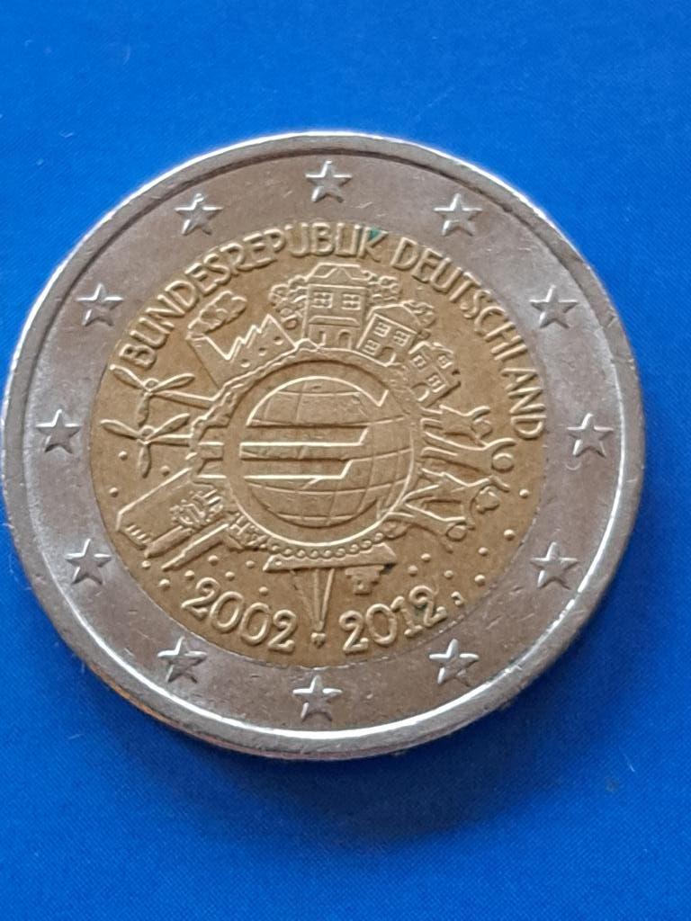 2012 J Allemagne 2 euros 10 ans euros circulation Hambourg, Envoi, Allemagne, 2 euros, Monnaie en vrac