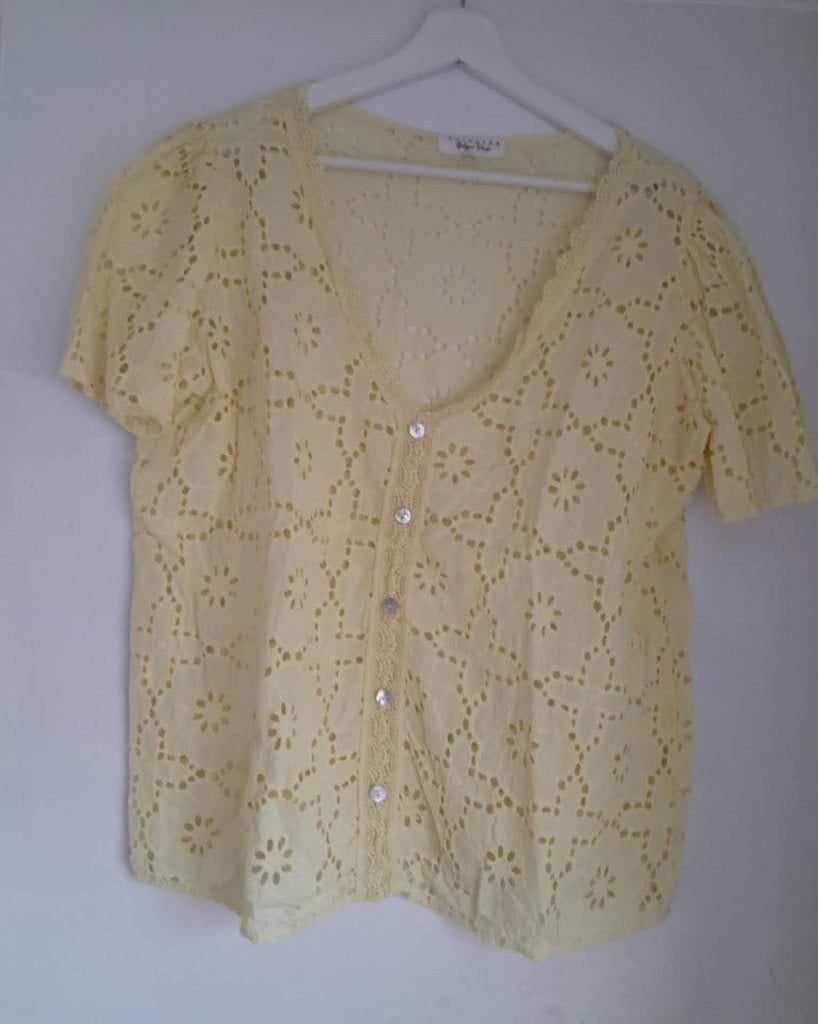 Blouse Lola & Liza geel, Geel, Maat 46/48 (XL) of groter, Gedragen, Verzenden