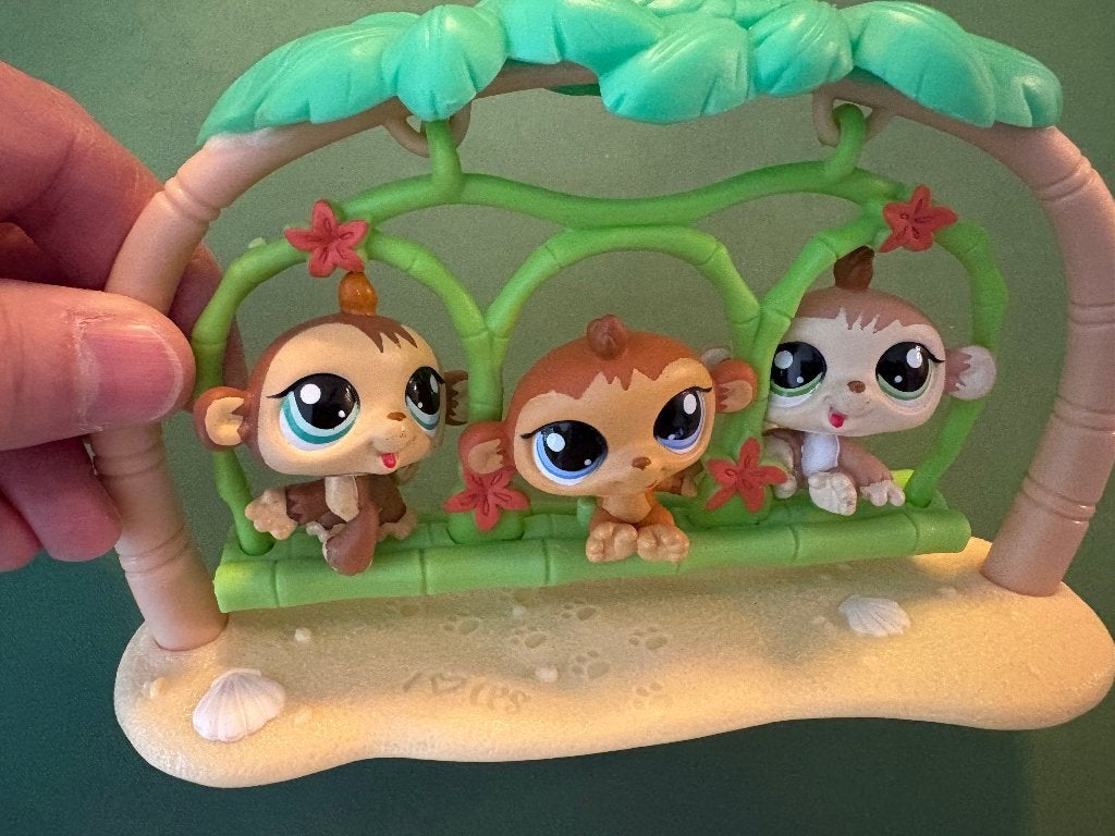 My Littlest Petshop Triplets Monkey (drieling aapjes), Verzamelen, Ophalen of Verzenden, Zo goed als nieuw