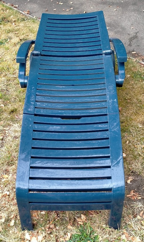 Chaise longue de jardin pliable et réglable, Enlèvement, Comme neuf, Synthétique, Pliant