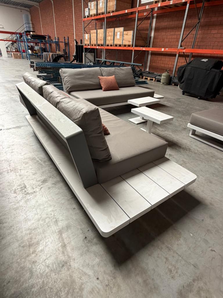 Loungeset aluminium, Ophalen, Zo goed als nieuw, Aluminium, Loungeset