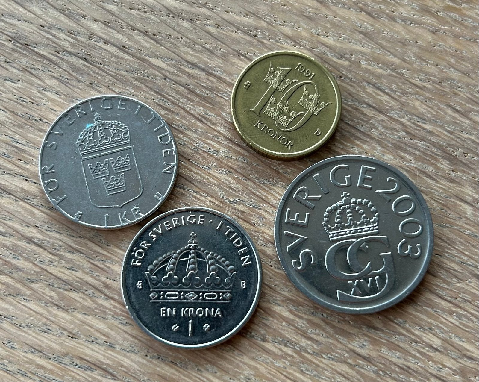 Munten uit Zweeden, Enlèvement, Monnaie