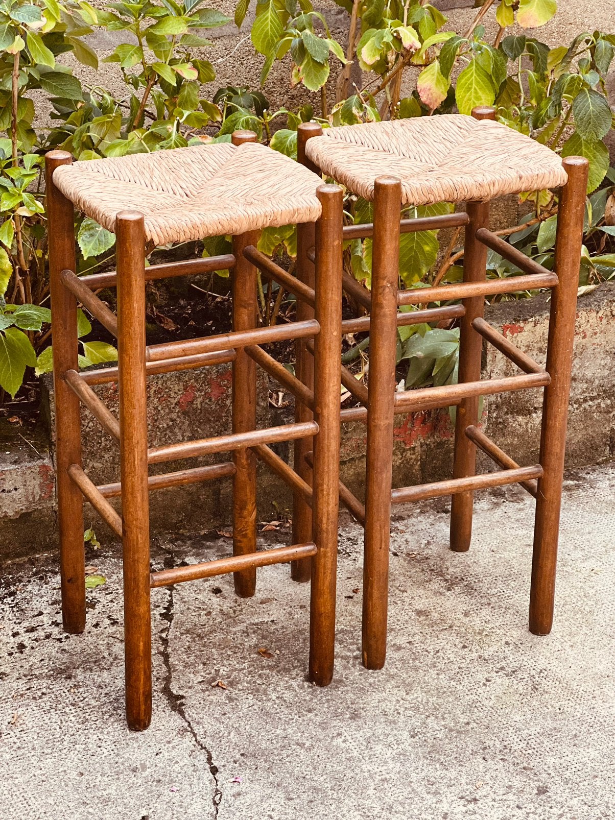 Paar vintage barkrukken, Huis en Inrichting, Ophalen, Zo goed als nieuw, Hout