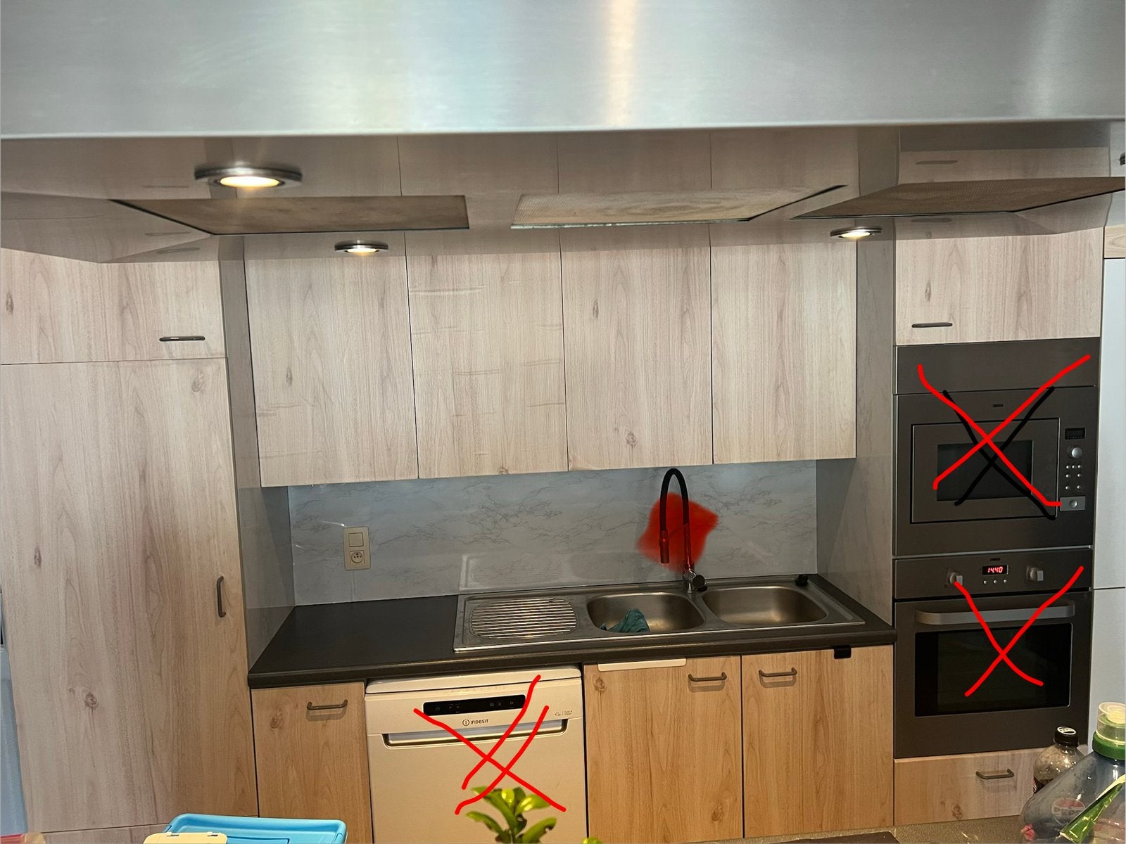 Keuken en keukeneiland, Huis en Inrichting, Keuken | Complete keukens, Gebruikt, Overige typen, Wit, Ophalen