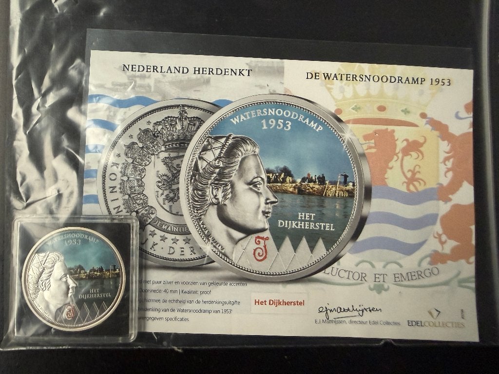 Pièce commémorative de la catastrophe des inondations de1953, Enlèvement ou Envoi, Argent
