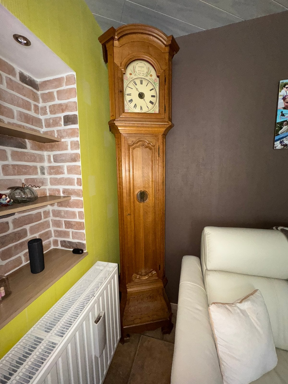 Horloge de parquet chêne, complete., Antiquités & Art, Enlèvement