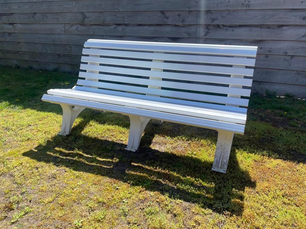 Tuinbank pvc, Tuin en Terras, Tuinbanken, Ophalen, Gebruikt, Kunststof