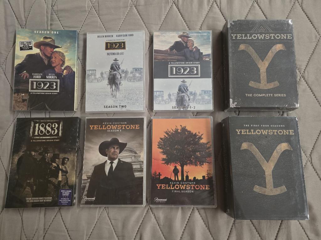 Yellowstone seizoen 1-4 + 5 + 1923 (s1 + s2) + 1883 dvd box, CD & DVD, DVD | TV & Séries télévisées, Neuf, dans son emballage