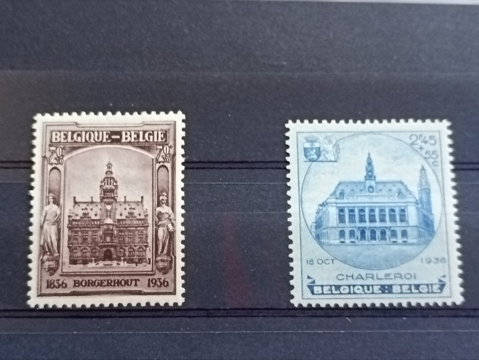 T9) België 436/437 postfris, Orginele gom, Ophalen of Verzenden, Zonder stempel, Postfris