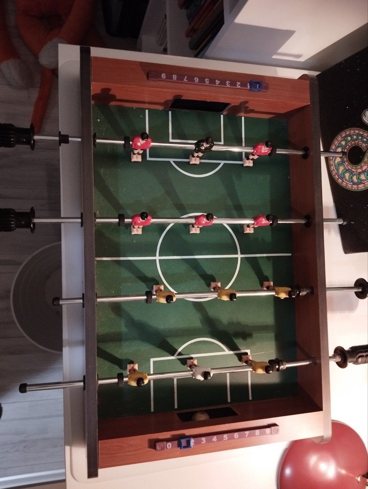Tafelmodel voetbaltafel, Ophalen