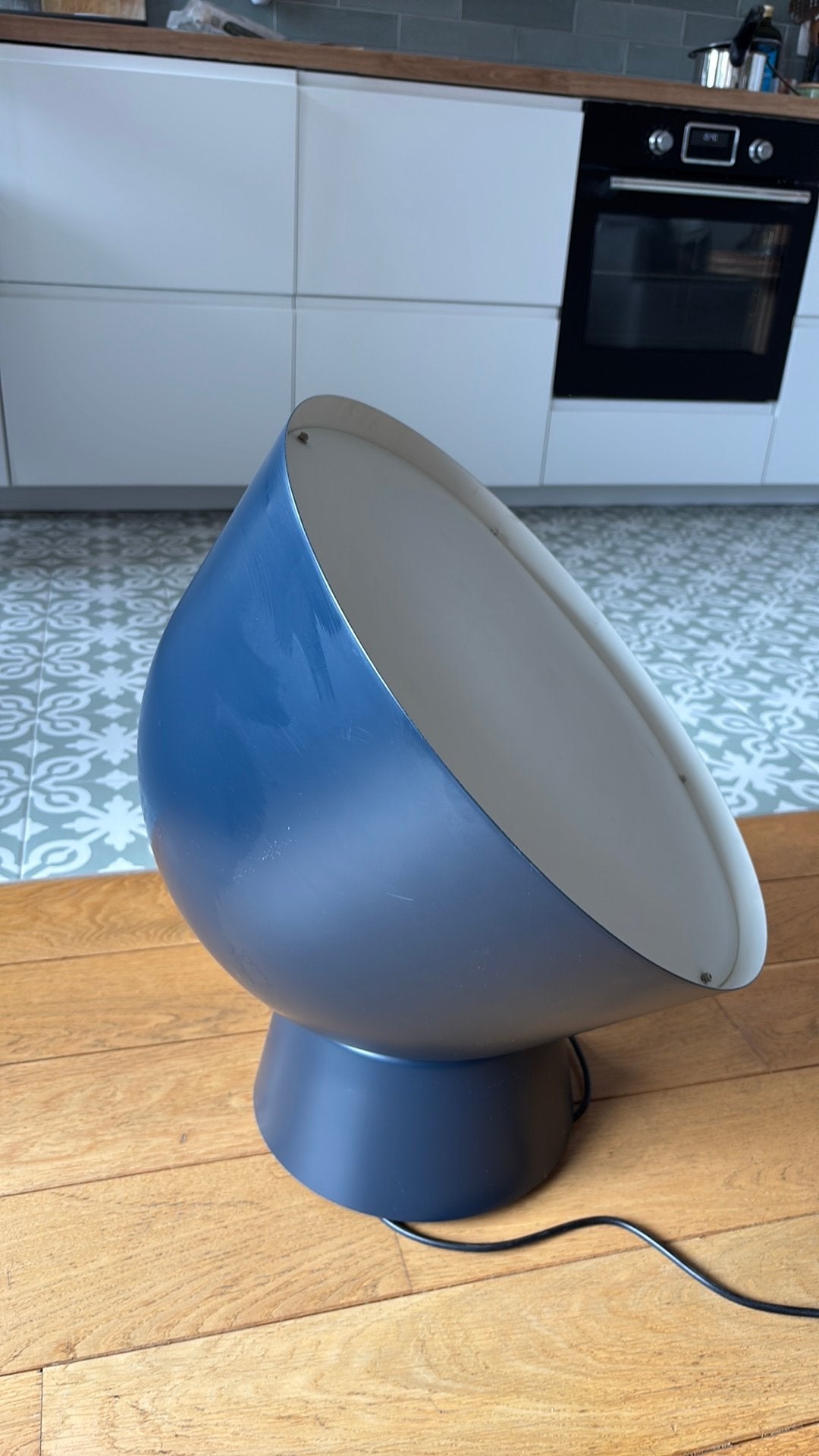 Lampe a poser bleu nuit ikea, Enlèvement, Comme neuf, Métal, Moins de 100 cm