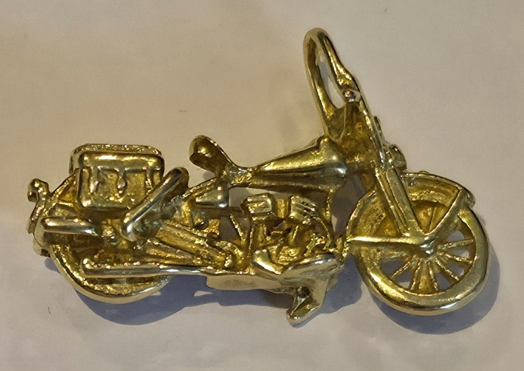 18 karaats Harley-Davidson-hanger, Ophalen, Overige voorstellingen, Zo goed als nieuw, Goud