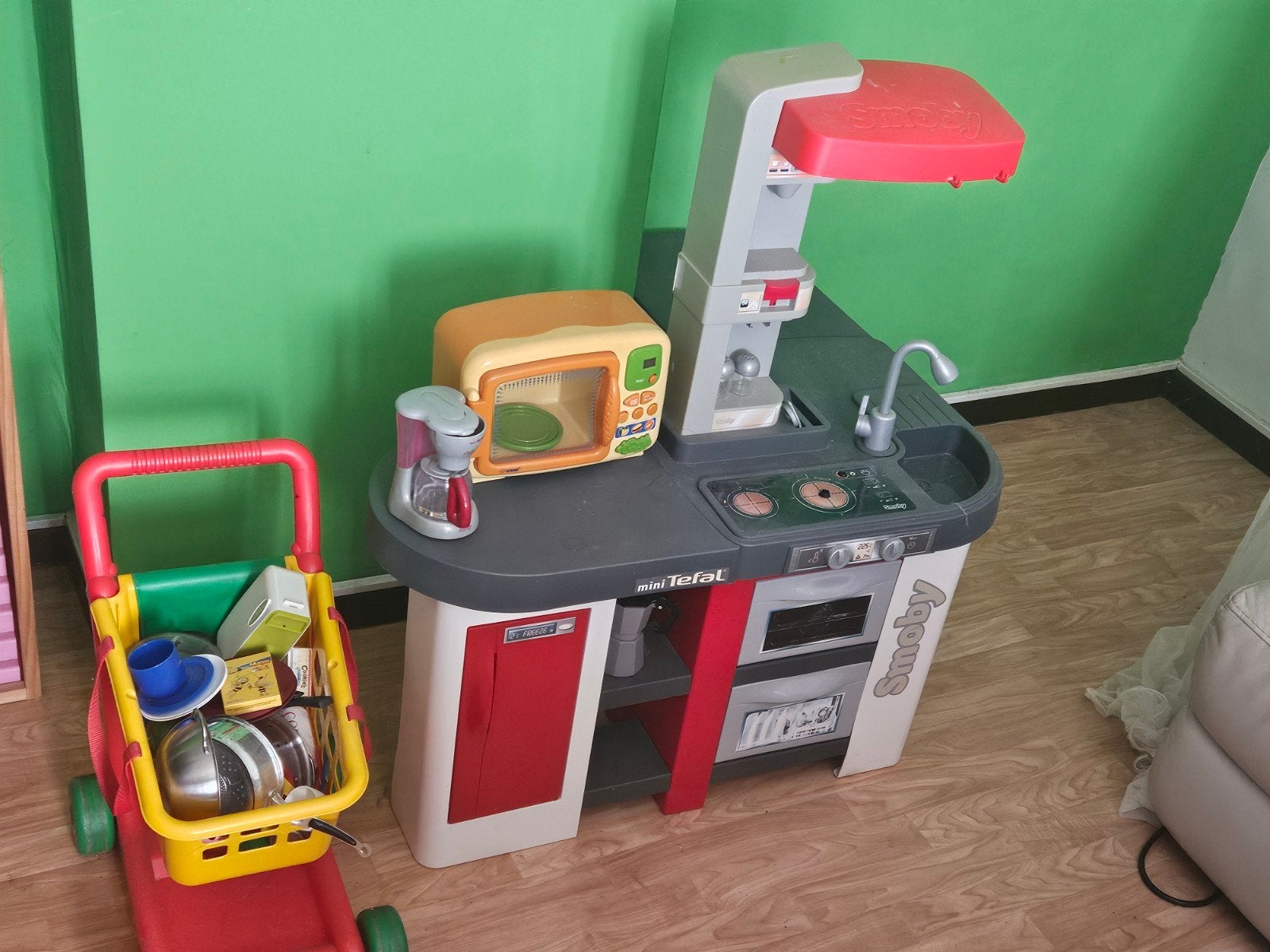 keukentje smoby met winkelwagentje en accesoires, Enlèvement