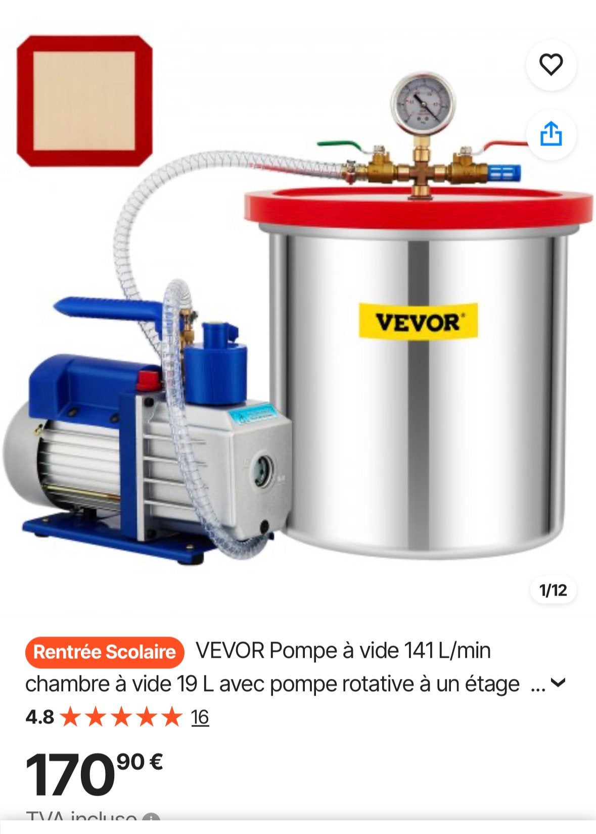 Pompe a vide, Bricolage & Construction, Enlèvement ou Envoi, Comme neuf