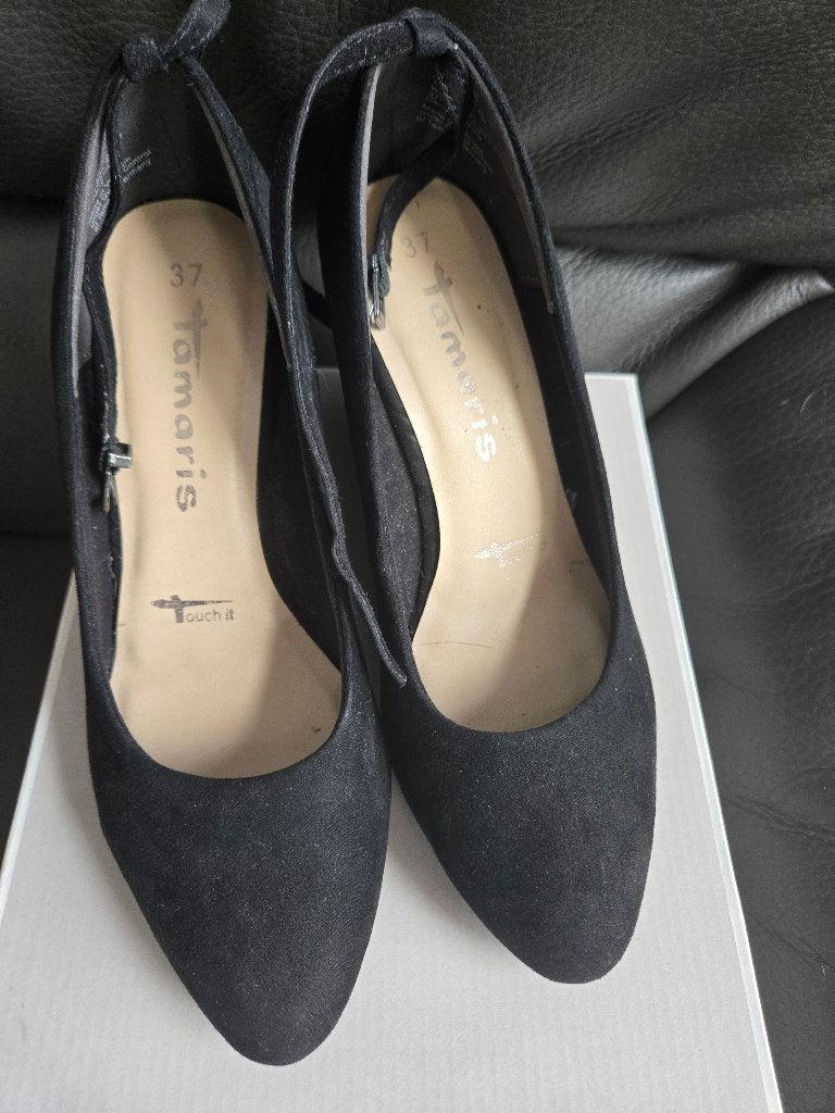 Chaussures daim noir TAMARIS, Tamaris, Escarpins, Comme neuf, Enlèvement