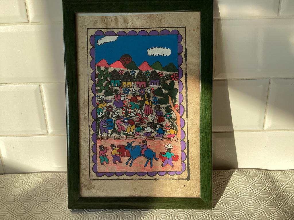 Peinture mexicaine sur écorce d'arbre, Enlèvement ou Envoi