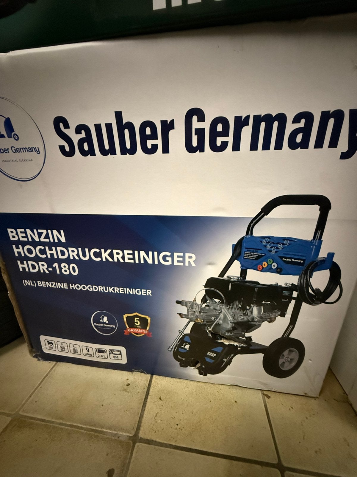 Hogesdrukreiniger sauber 180 bar, Tuin en Terras, Hogedrukreinigers, Ophalen, Nieuw, Benzine