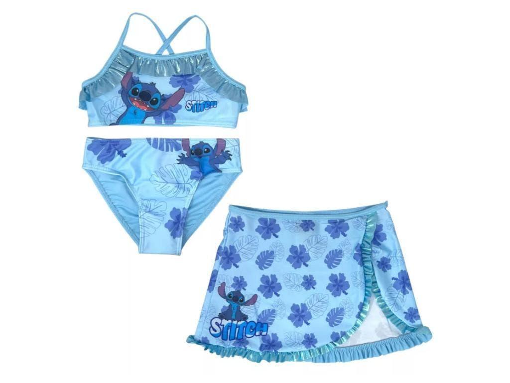 Stitch Bikini met Rokje - Maat 104/110 - 116/128 - 134/140, Kinderen en Baby's, Kinderkleding | Kinder-zwemkleding, Maat 104, Meisje