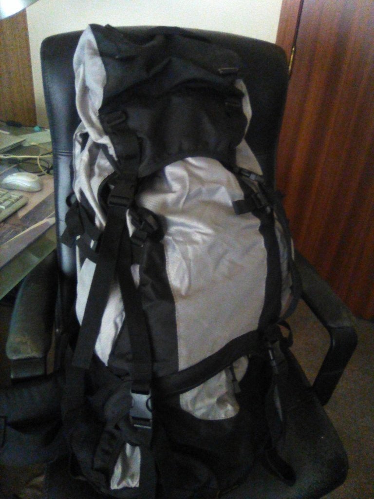 Sac à dos, noir et gris, 60 L, Vacances, Propriétaire