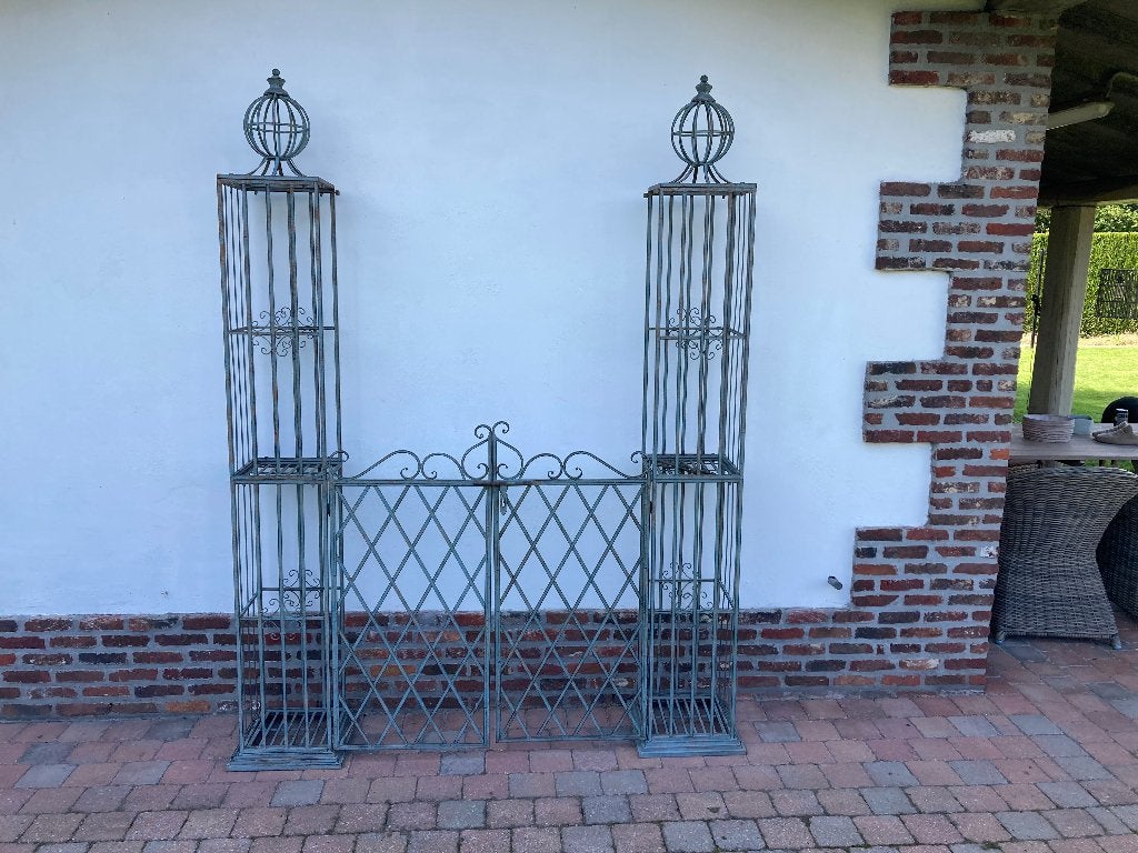 Metalen rozenzuil met poortje, Jardin & Terrasse, Clôture ornementale, Enlèvement, Utilisé, Autres matériaux