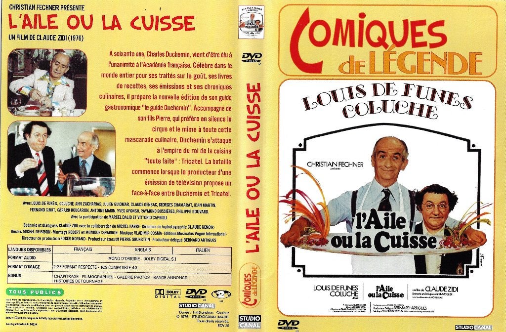 Le DVD L'Aile ou la Cuisse de Claude Zidi, Cd's en Dvd's, Engels, Inclusief DVD, Alle leeftijden, Romantische komedie