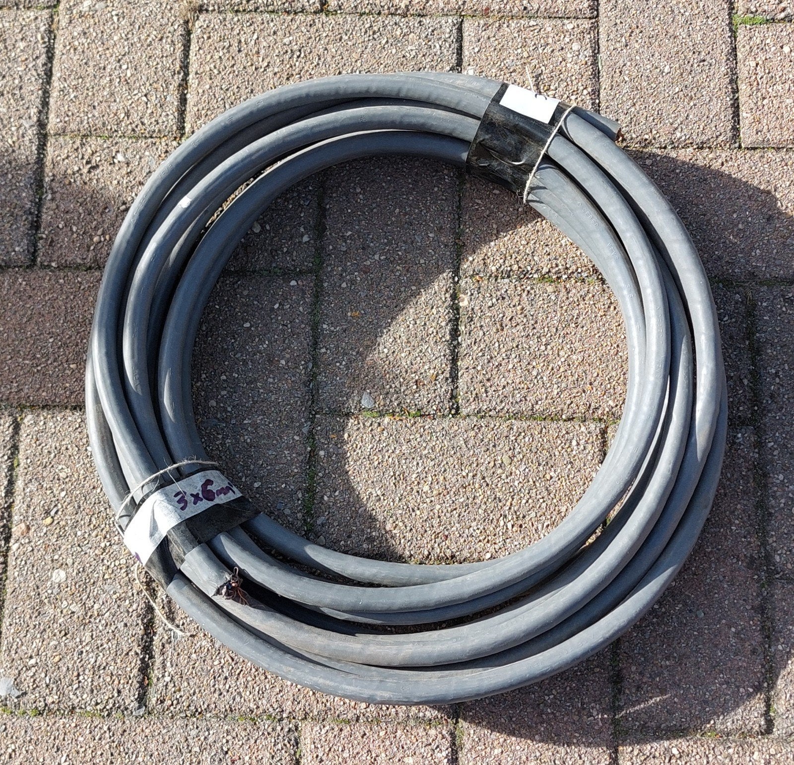 11,4m kabel EXVB3X6 3x6mm³ met zware bescherming, Doe-het-zelf en Bouw, Ophalen of Verzenden, Nieuw