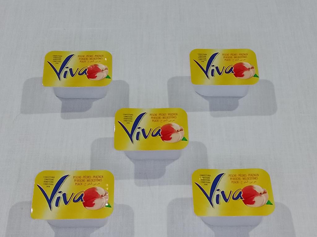 Viva Perzikenconfituur 30g – 5 x – Ongeopend, Ophalen