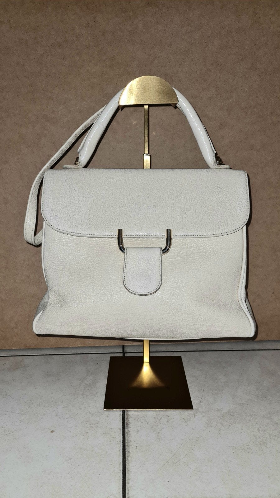 vintage/ retro lederen handtas, Ophalen of Verzenden, Handtas