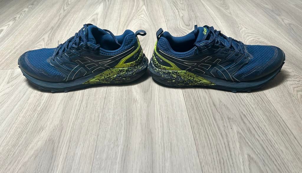 Asics Gel-Trabuco Terra Mako Blauwgroen maat 43,5, Sport en Fitness, Loopsport en Atletiek, Ophalen, Hardloopschoenen, Zo goed als nieuw