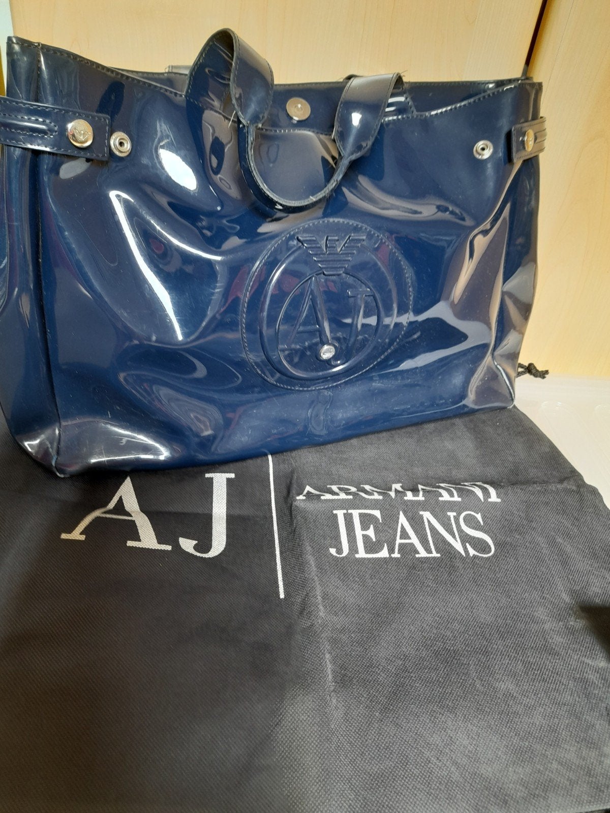 ARMANI JEANS HANDTAS MET STOFZAK, Ophalen