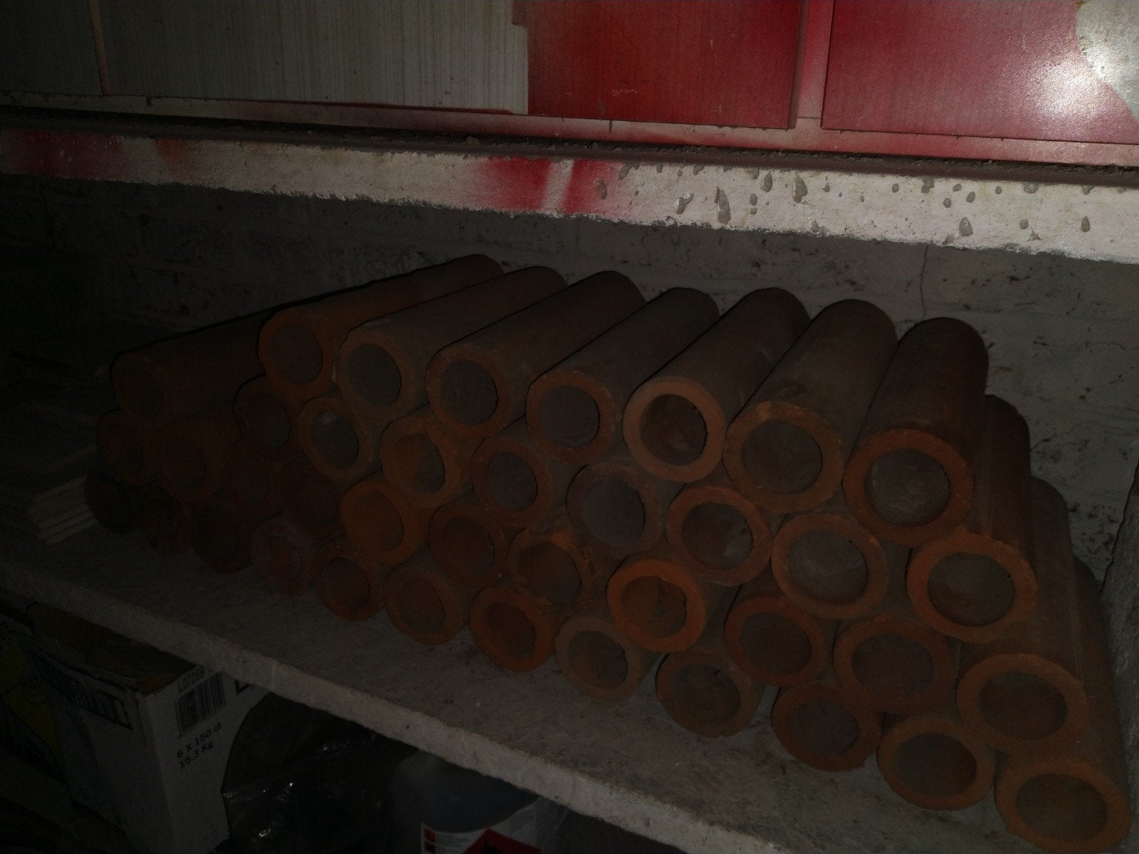 tuyaux de drainage (40 pièces) en terre cuite, Enlèvement, Utilisé