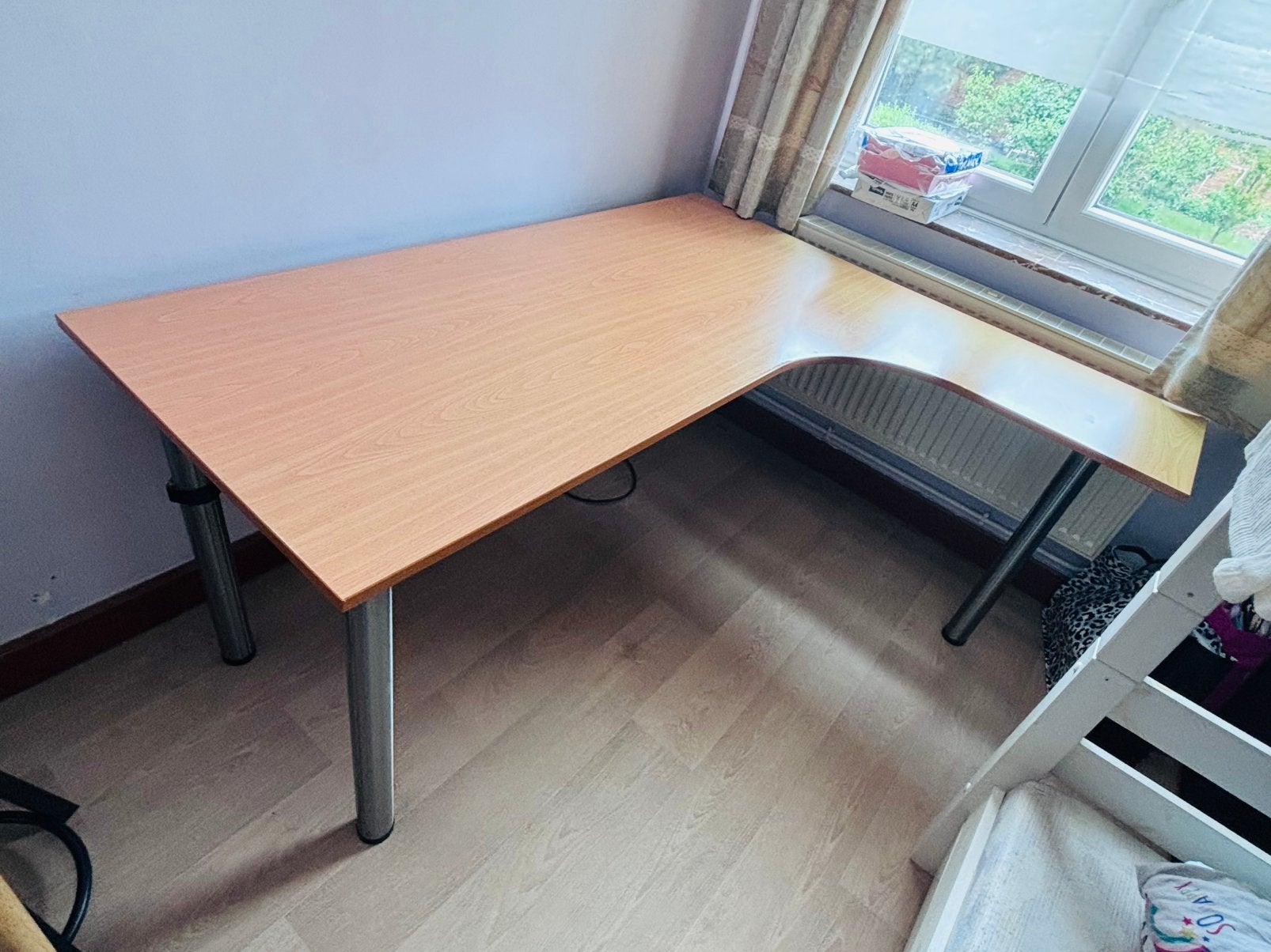Bureau en bois angle coin, Maison & Meubles, Bureaux, Enlèvement, Comme neuf, Bois