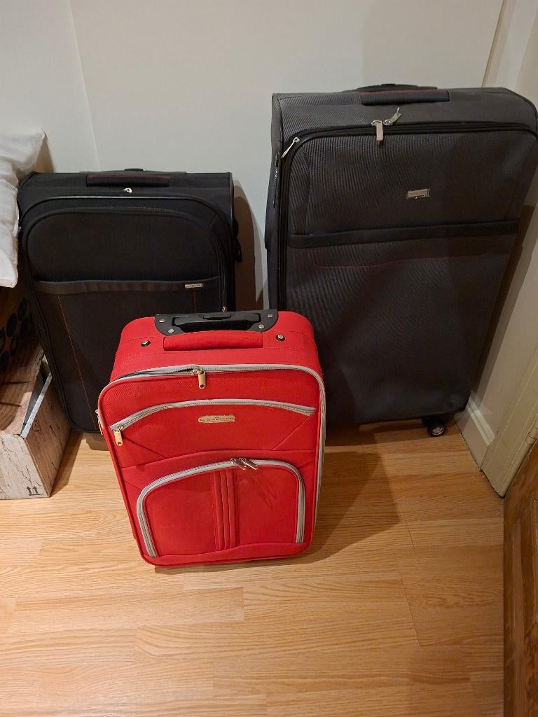 nieuwe trolley + reiskoffers, Handtassen en Accessoires, Koffers, Nieuw, Zacht kunststof, Ophalen