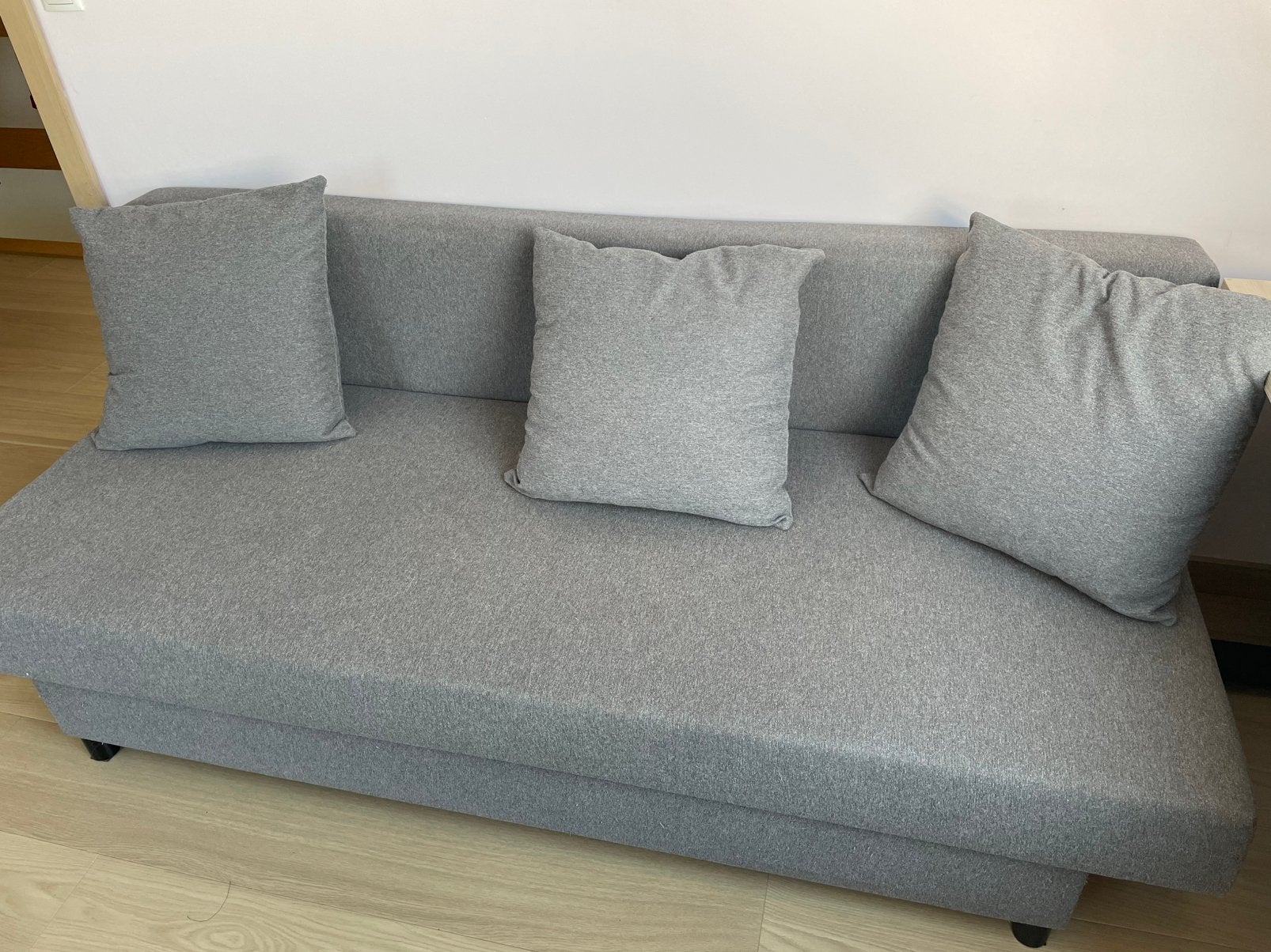 Canapé-lit gris IKEA, Enlèvement, Comme neuf, Gris