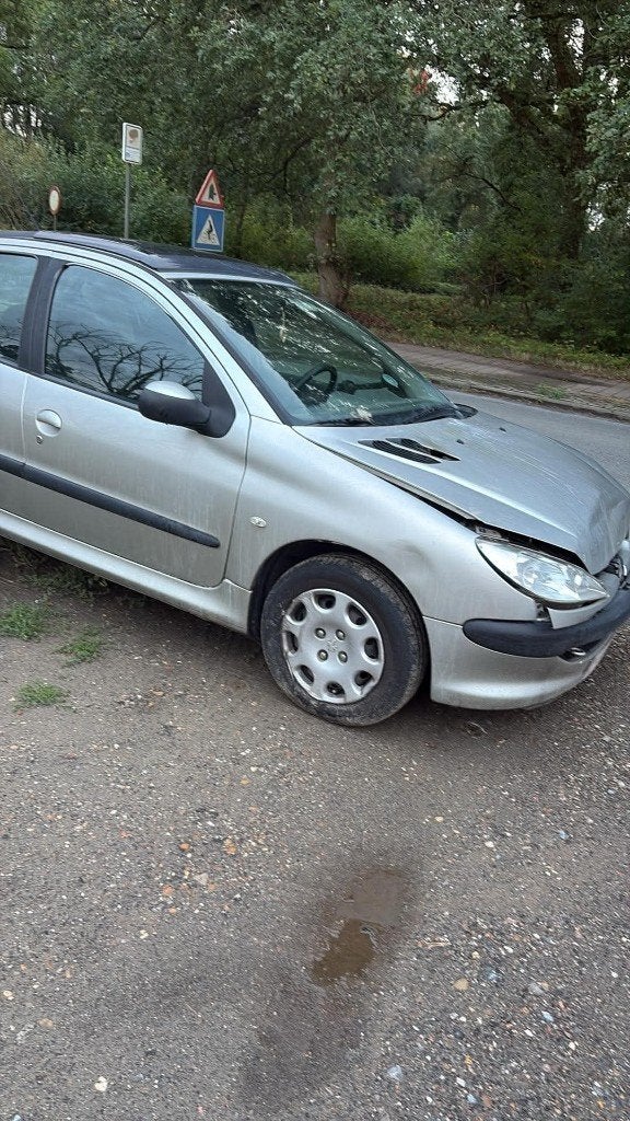 Peugeot 206 grijs hatchback, Ophalen, Gebruikt, Voor, Motorkap
