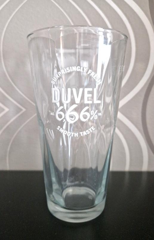 Duvel glas 'bierglas 666' 50cl, Verzamelen, Biermerken, Ophalen of Verzenden, Glas of Glazen, Duvel