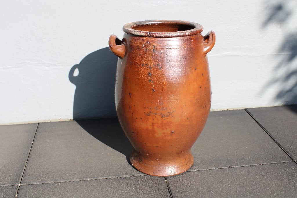 Ancien pot de rangement en pierre (test) en poterie. Rétro., Antiquités & Art, Antiquités | Céramique & Poterie, Enlèvement