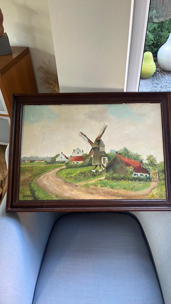 Schilderij op doek van Ch Decock, Antiek en Kunst, Ophalen