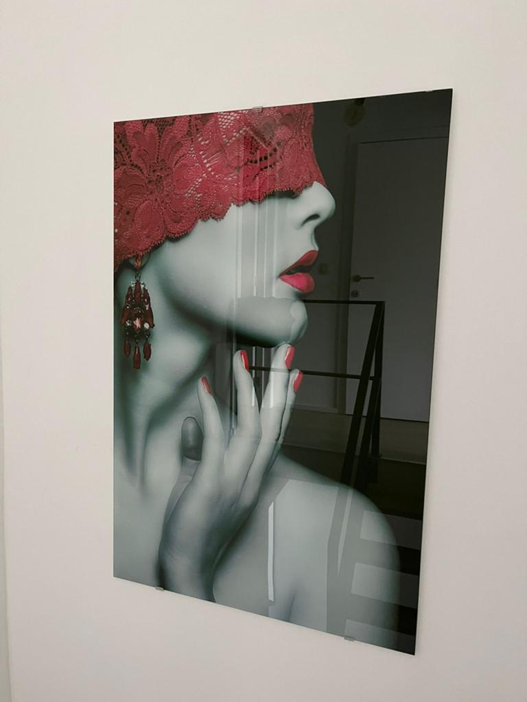 Glazen schilderij van dame, Boeken, Kunst en Cultuur | Fotografie en Design, Ophalen, Zo goed als nieuw, Fotografie algemeen