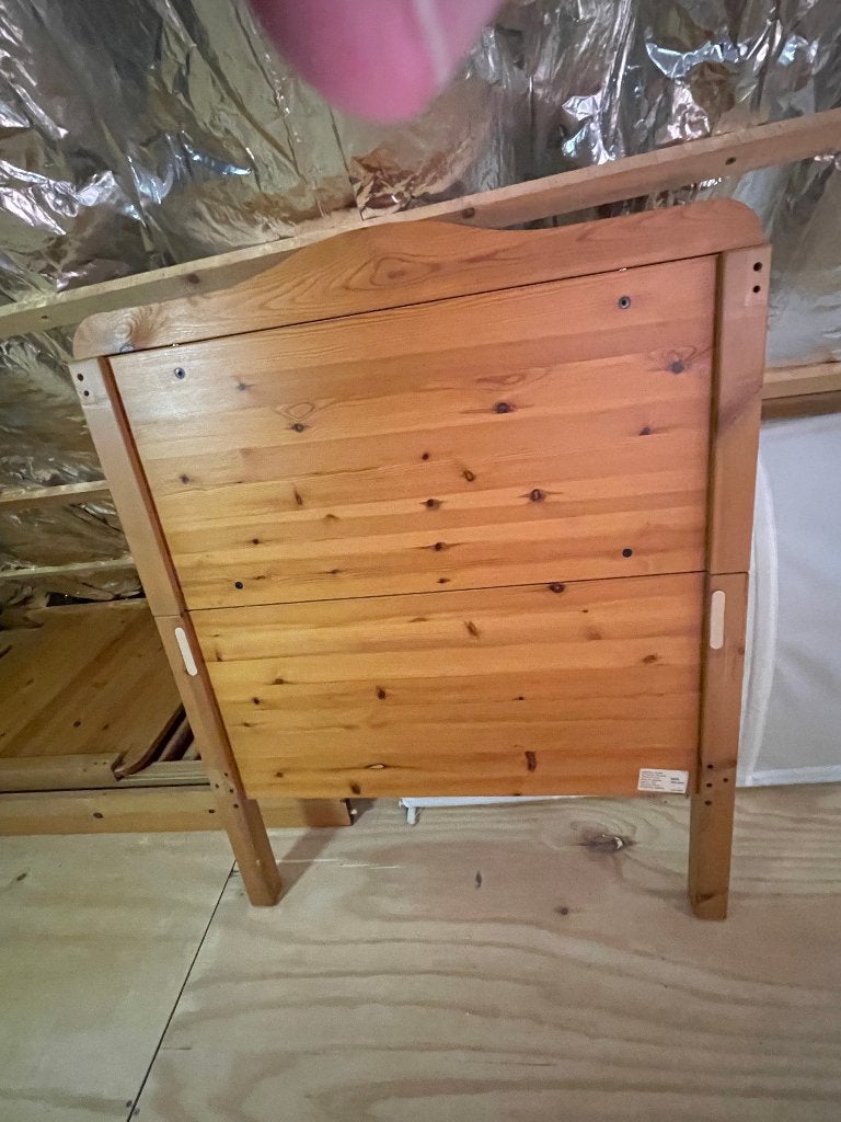 kinderbed in beukenhout, 70 tot 85 cm, 140 tot 160 cm, Zo goed als nieuw, Ophalen